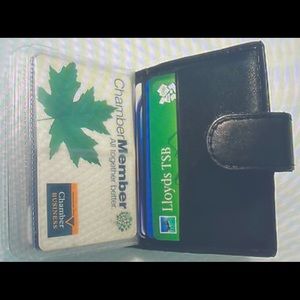 Leather card and money holder